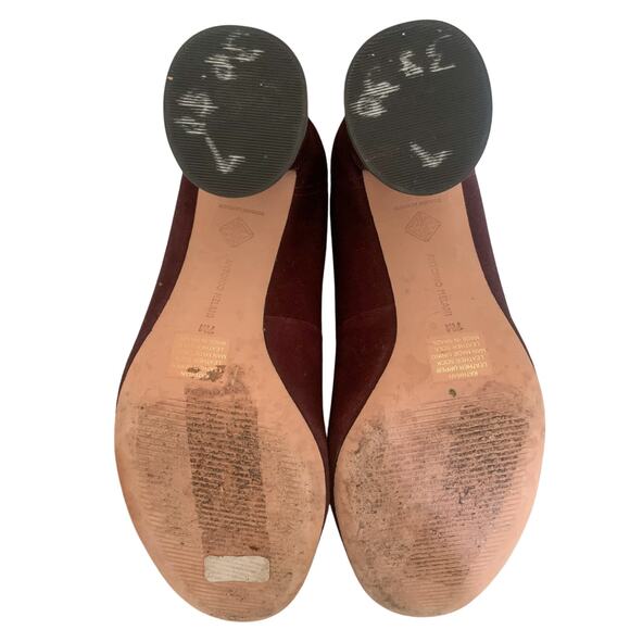 Antonio Melani-Kathran-Block Heel Pumps-Burgundy Suede-Women-Size 7 - Picture 5 of 6